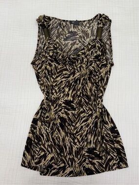 kenneth cole reaction y2k animal print draped top